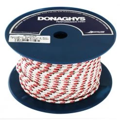 Donaghys High Performance Superbraid Yacht Braid 6mm X 1m White/Red Fleck With Black Tracer