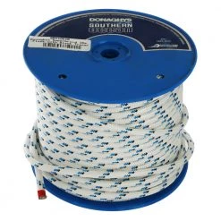 Donaghys High Performance Superbraid Yacht Braid 10mm X 1m White/Blue Fleck With Black Tracer